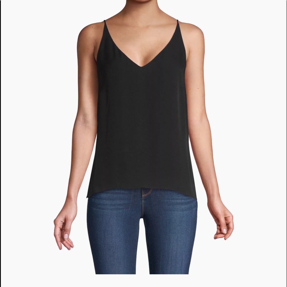 L’AGENCE silk Gabriella black tank
